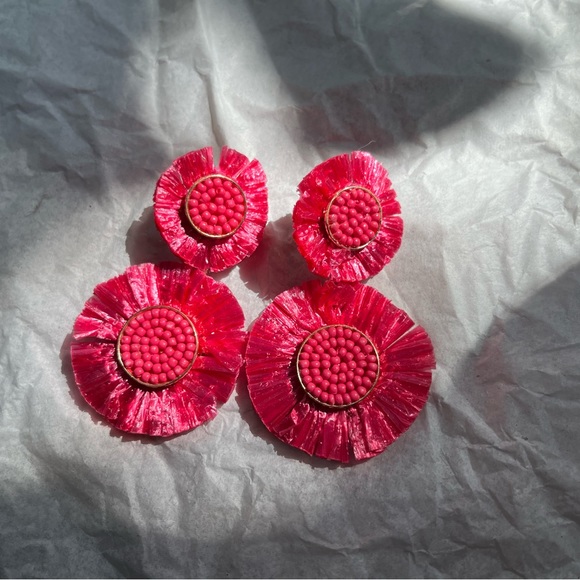 Target Sugarfix by Baublebar Pink Raffia Statement Earrings - Picture 4 of 5